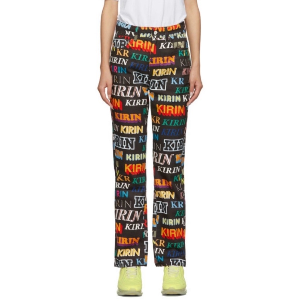 Kirin by Peggy Gou | Multicolor Typo Jeans Straight Leg